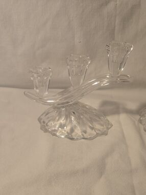 Anna Hutte cascading wave crystal candelabra Set Germany